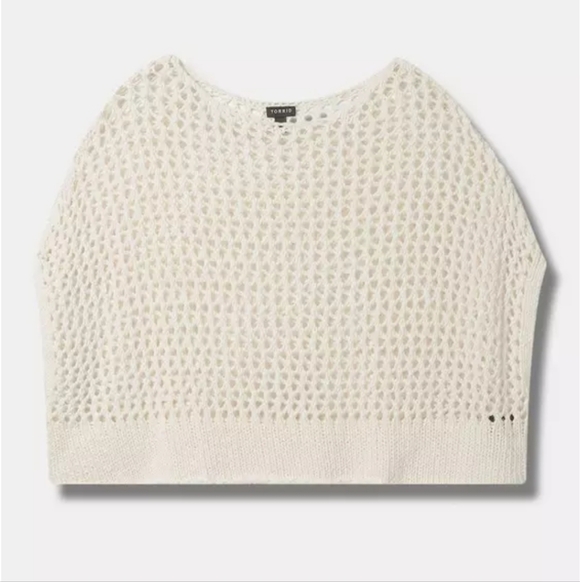 Torrid Cream Open-Knit Sweater - Picture 4 of 7